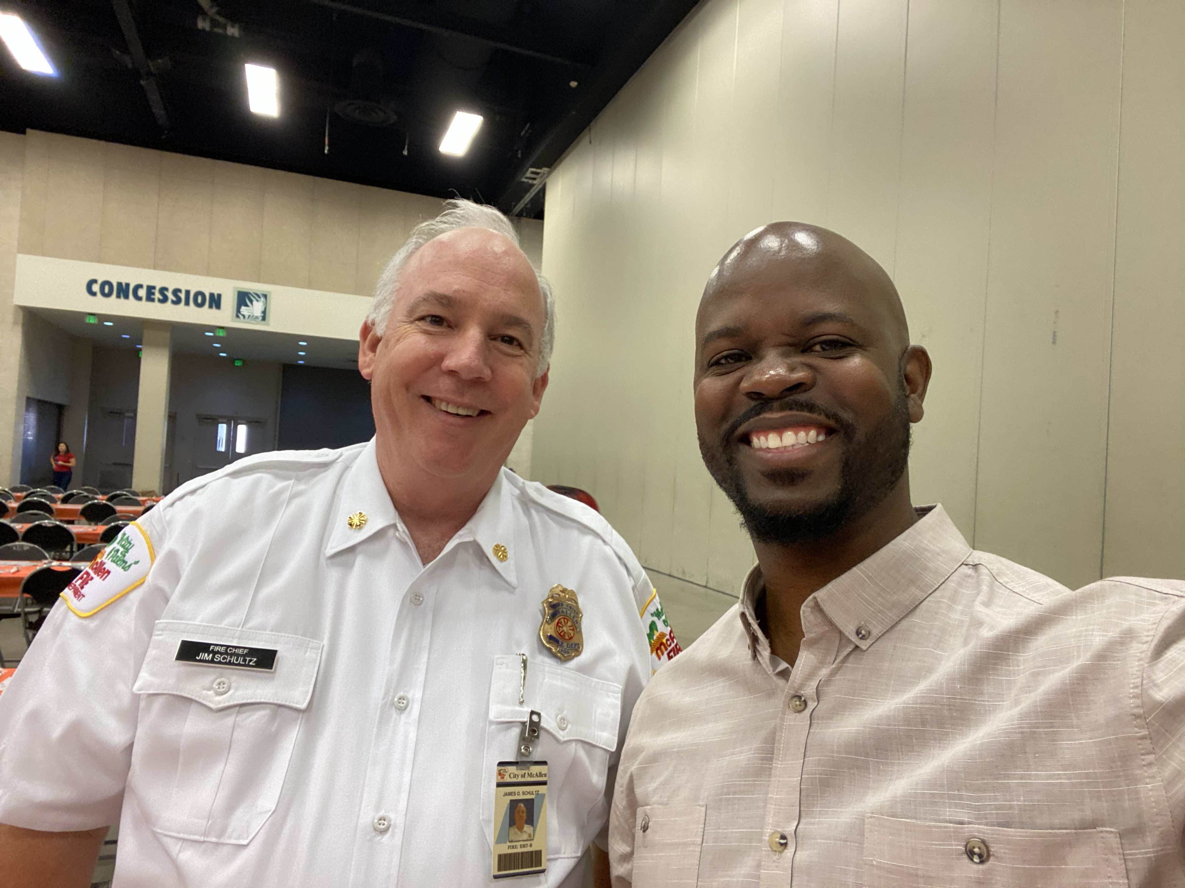 Lenell encouraging the Police Department